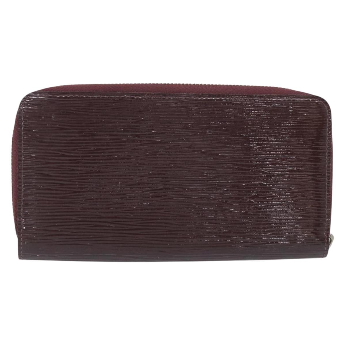 LOUIS VUITTON Epi Electric Zippy Wallet Dark Bordeaux M60314 LV Auth 213035A