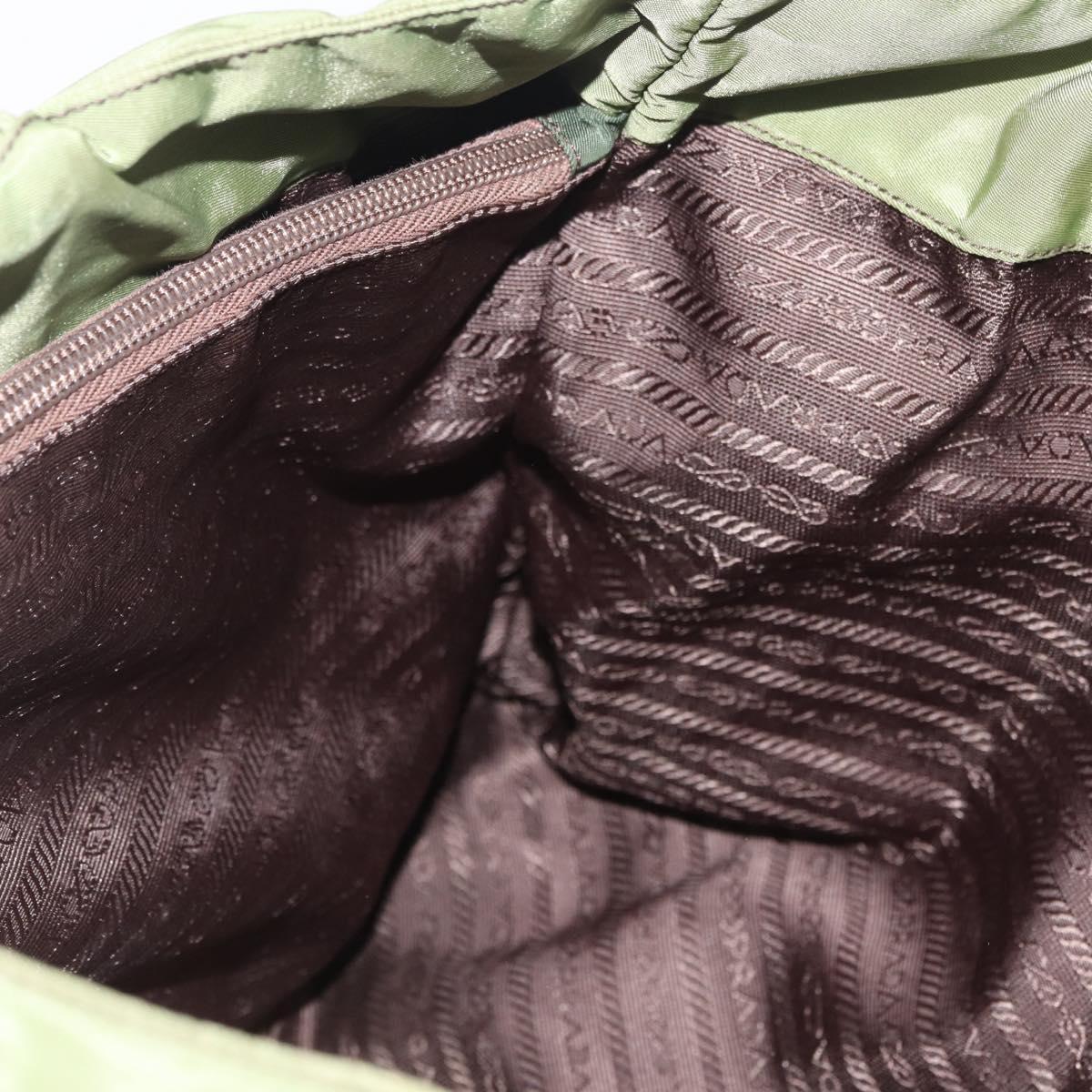 PRADA Tote Bag Nylon Green Auth 213037