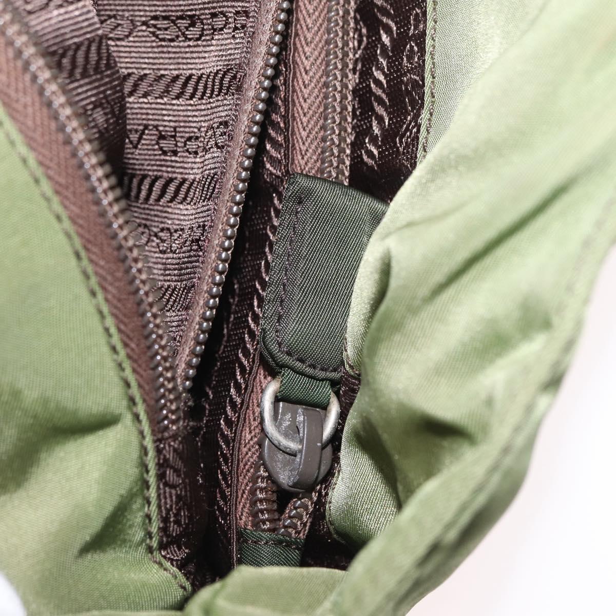 PRADA Tote Bag Nylon Green Auth 213037