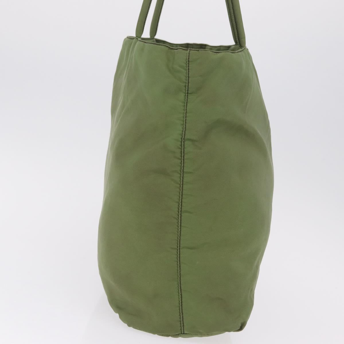 PRADA Tote Bag Nylon Green Auth 213037