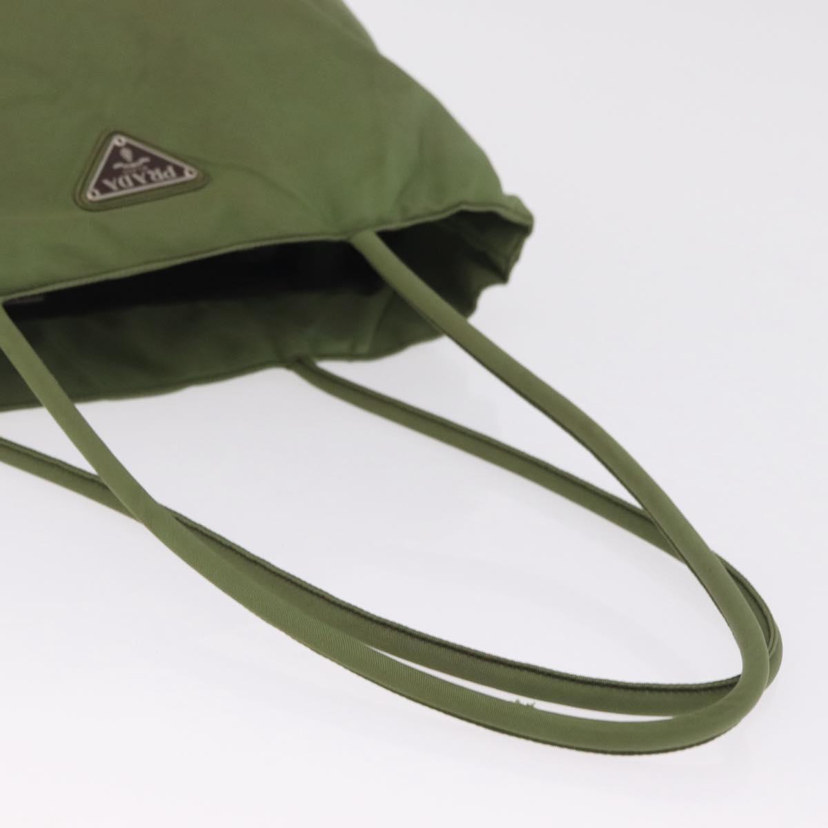 PRADA Tote Bag Nylon Green Auth 213037