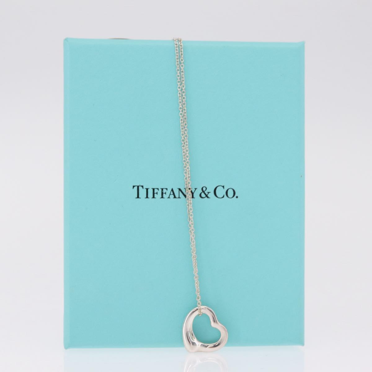 Tiffany & Co. Open Heart Necklace Ag925 Silver Auth 213039M
