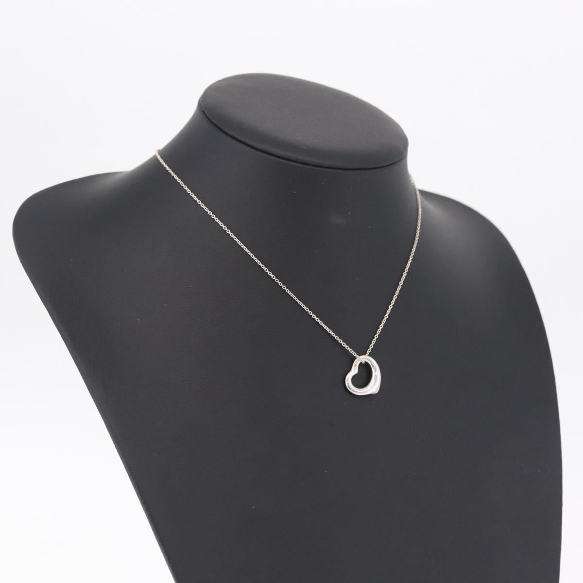 Tiffany & Co. Open Heart Necklace Ag925 Silver Auth 213039M