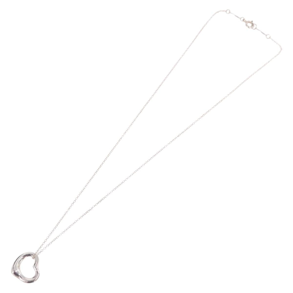 Tiffany & Co. Open Heart Necklace Ag925 Silver Auth 213039M
