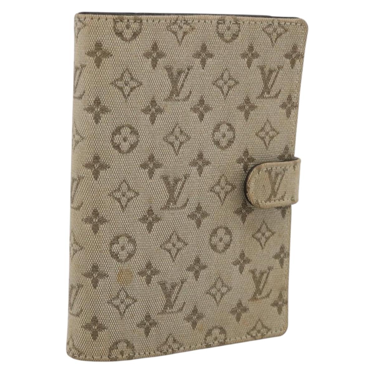 LOUIS VUITTON Monogram Mini Agenda PM Day Planner Cover Khaki R20911 Auth 213068