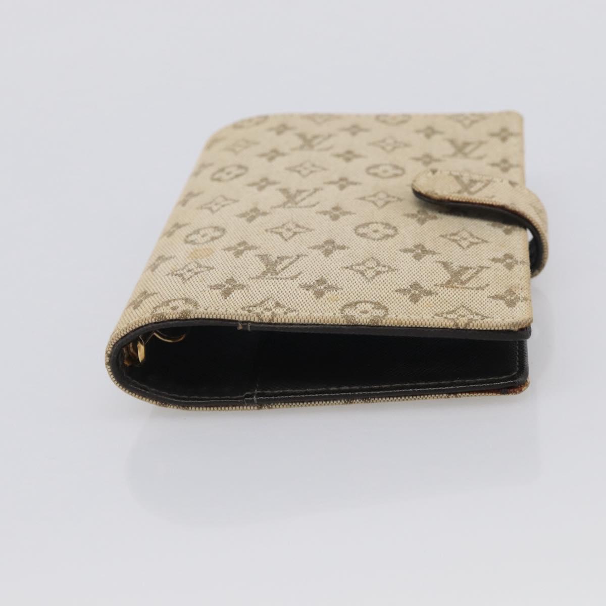 LOUIS VUITTON Monogram Mini Agenda PM Day Planner Cover Khaki R20911 Auth 213068