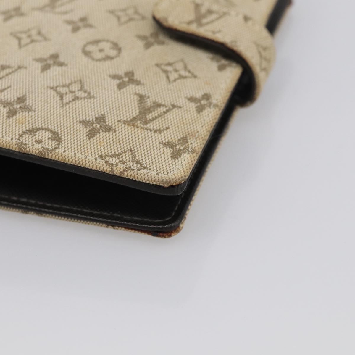 LOUIS VUITTON Monogram Mini Agenda PM Day Planner Cover Khaki R20911 Auth 213068