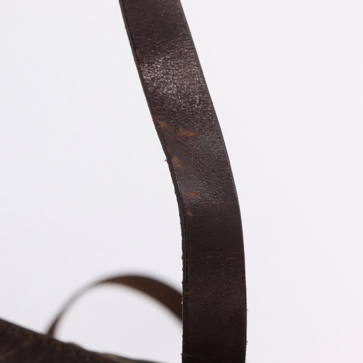 FENDI Zucca Canvas Hand Bag Black Brown Auth 213070