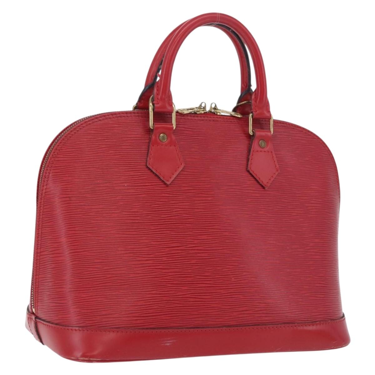 LOUIS VUITTON Epi Alma Hand Bag Castilian Red M52147 LV Auth 213072