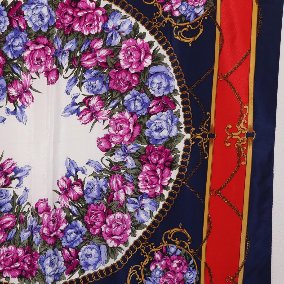 GUCCI Scarf Silk Navy Auth 213082