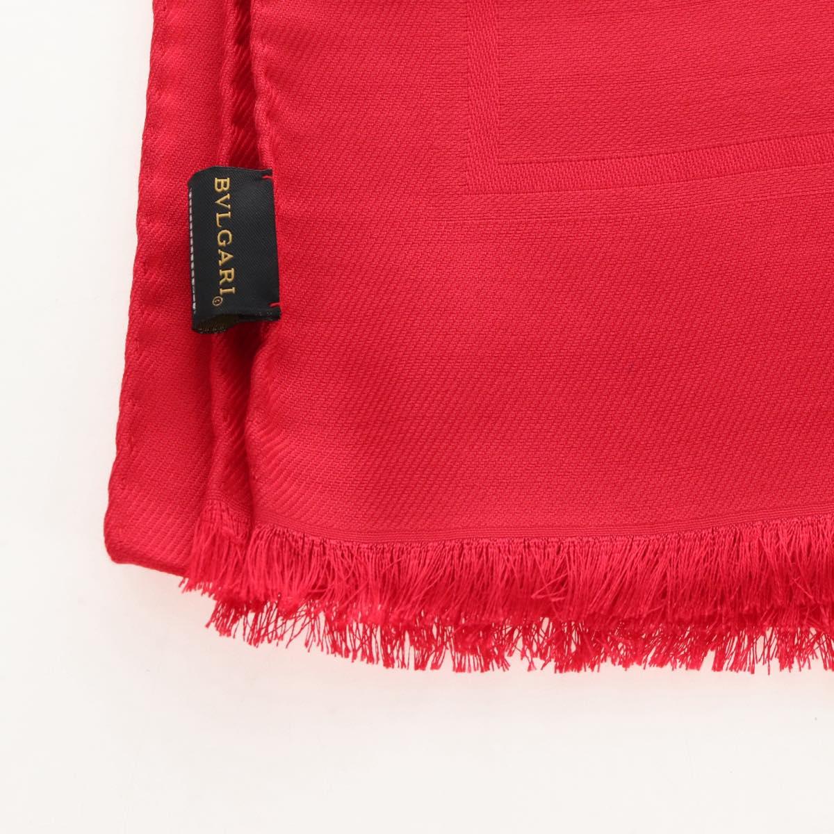 BVLGARI Stole Silk Red Auth 213083M