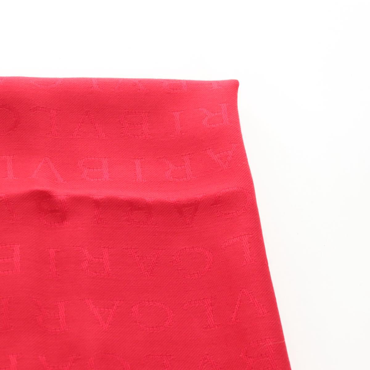 BVLGARI Stole Silk Red Auth 213083M