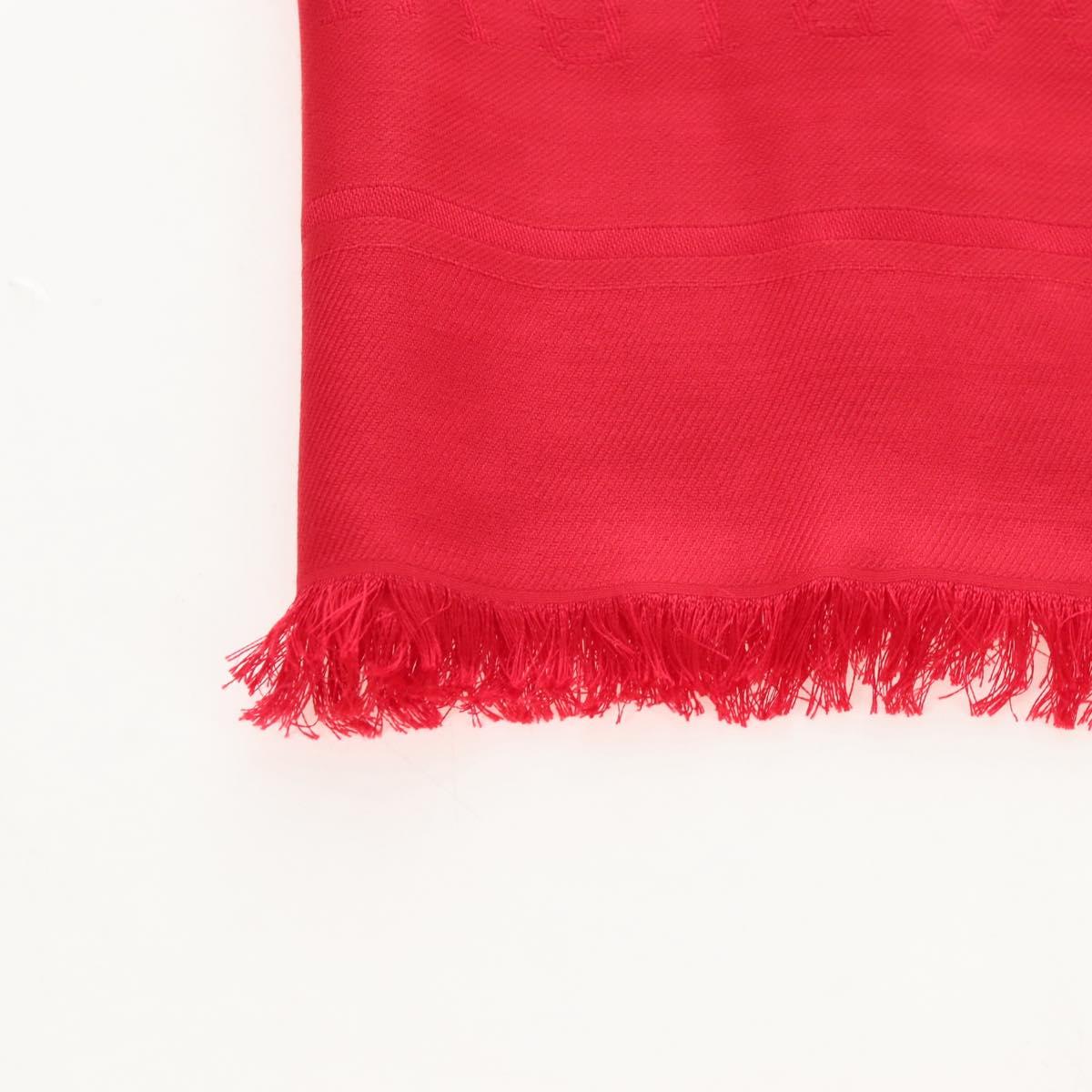 BVLGARI Stole Silk Red Auth 213083M