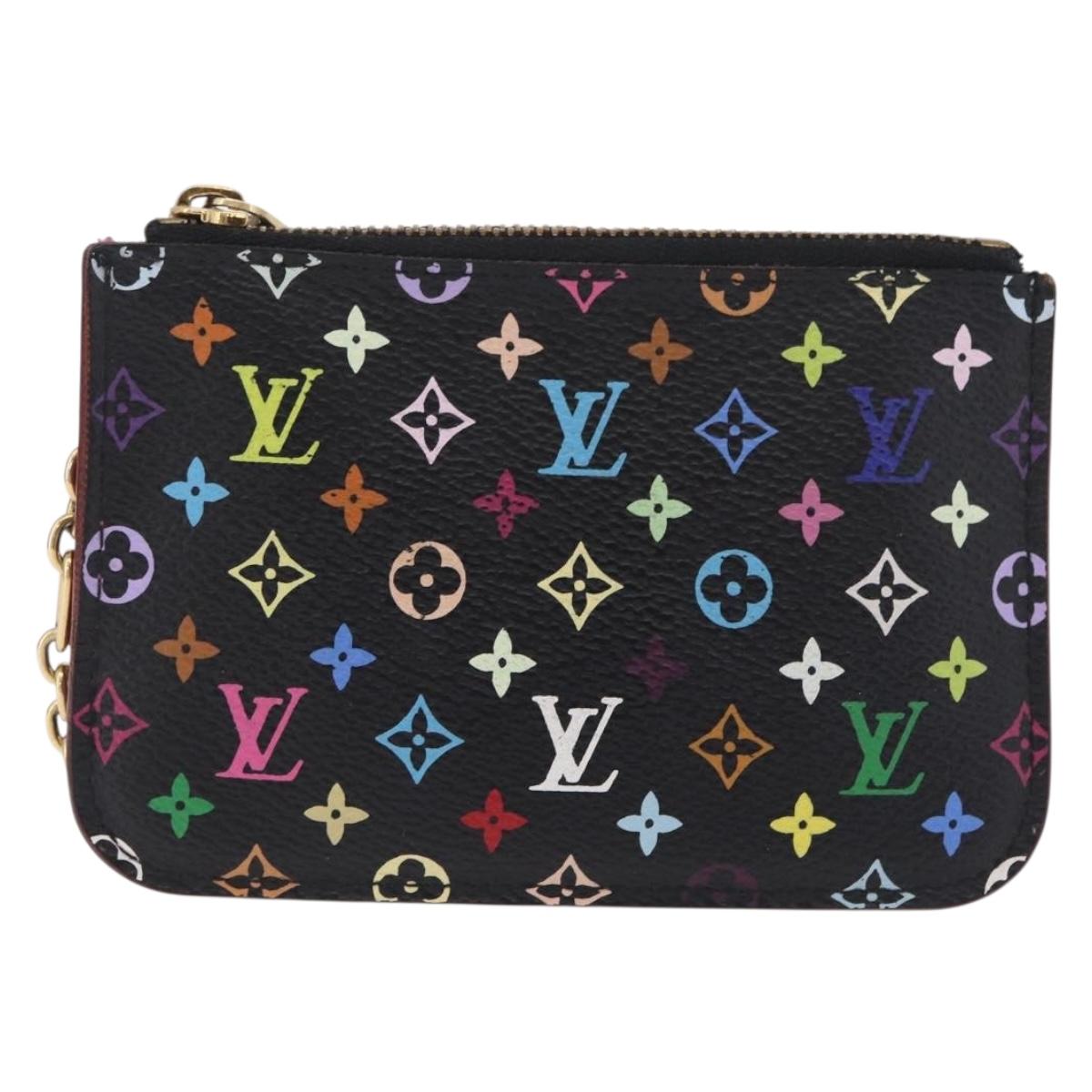 LOUIS VUITTON Monogram Multicolor Pochette Cles NM Black M60279 LV Auth 213132V