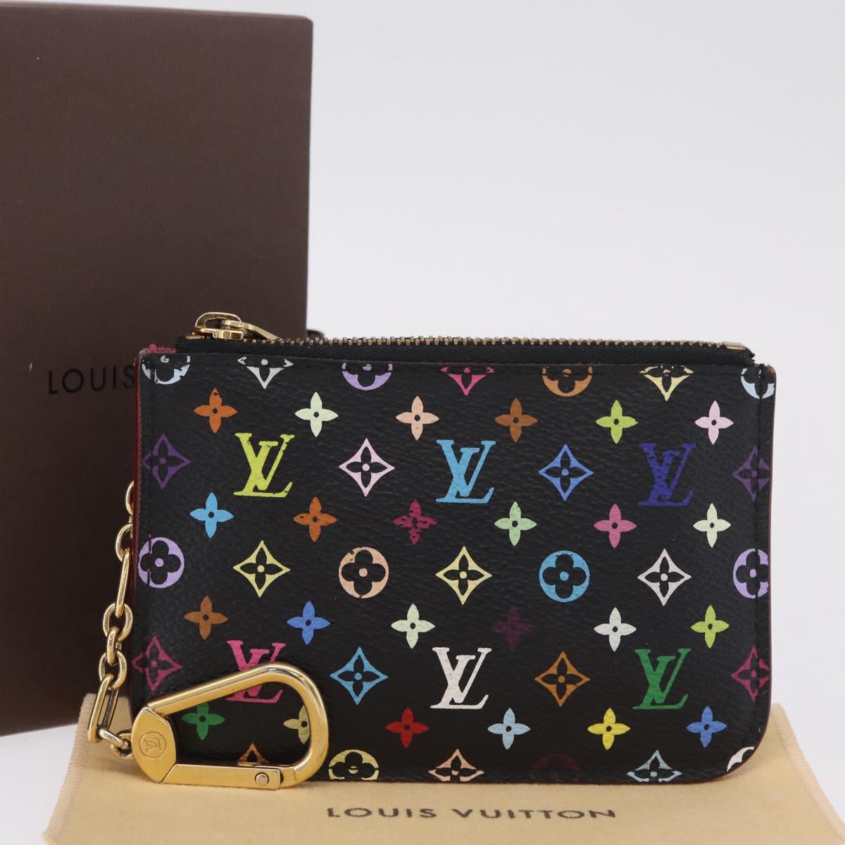 LOUIS VUITTON Monogram Multicolor Pochette Cles NM Black M60279 LV Auth 213132V