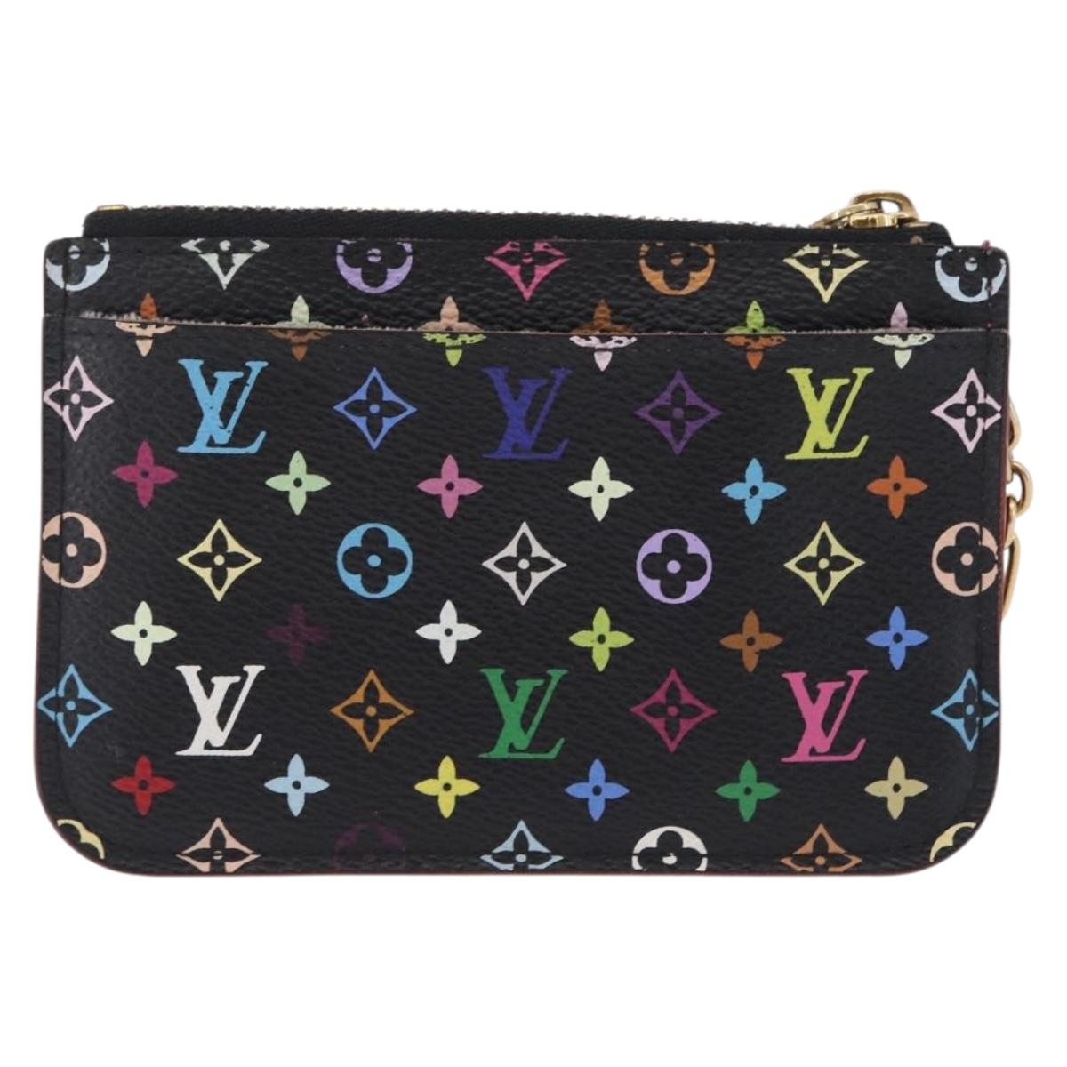 LOUIS VUITTON Monogram Multicolor Pochette Cles NM Black M60279 LV Auth 213132V