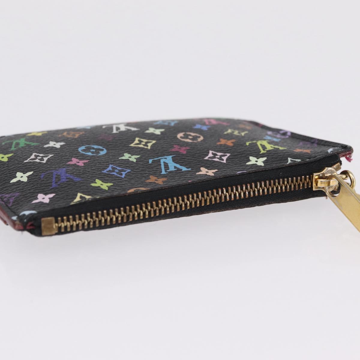LOUIS VUITTON Monogram Multicolor Pochette Cles NM Black M60279 LV Auth 213132V