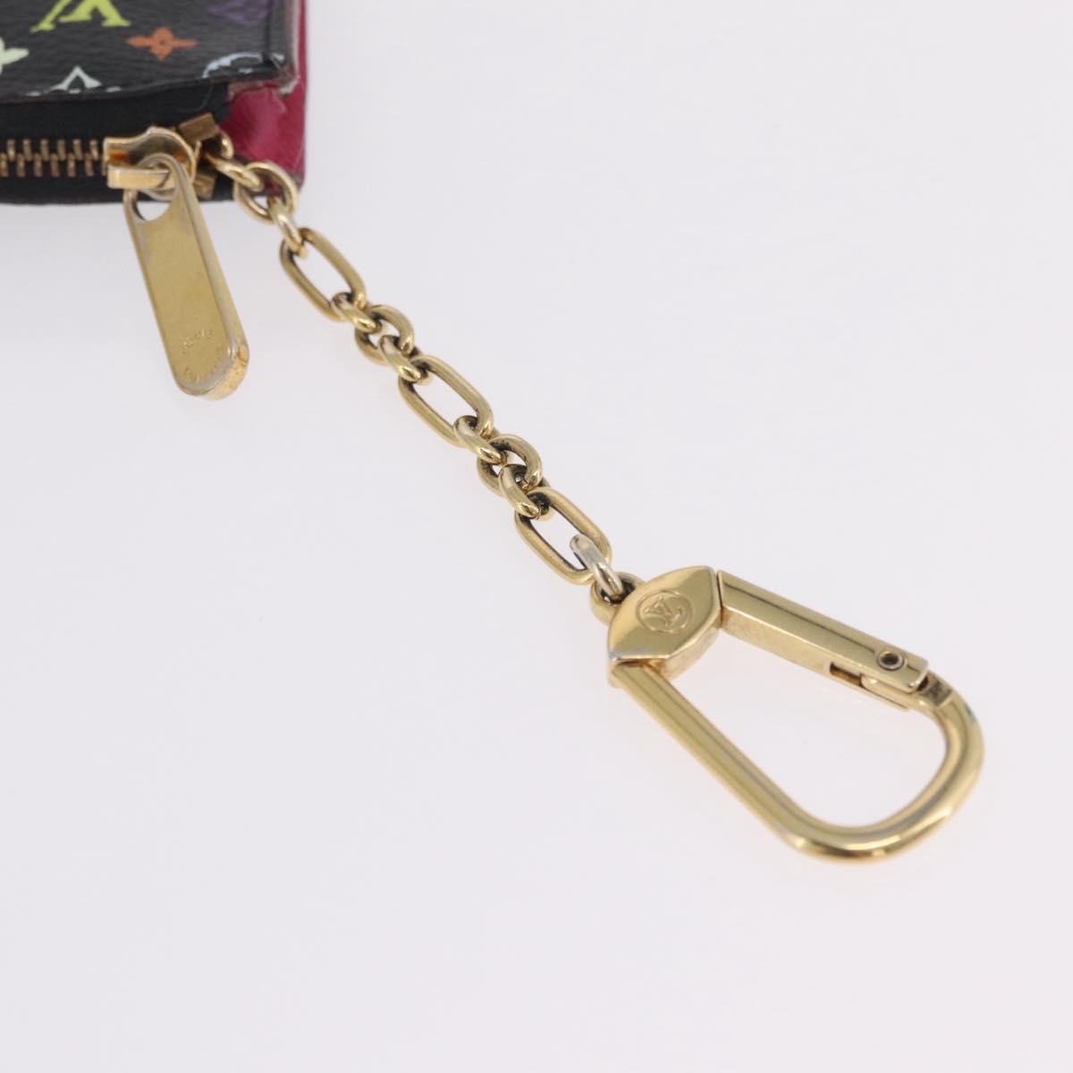 LOUIS VUITTON Monogram Multicolor Pochette Cles NM Black M60279 LV Auth 213132V
