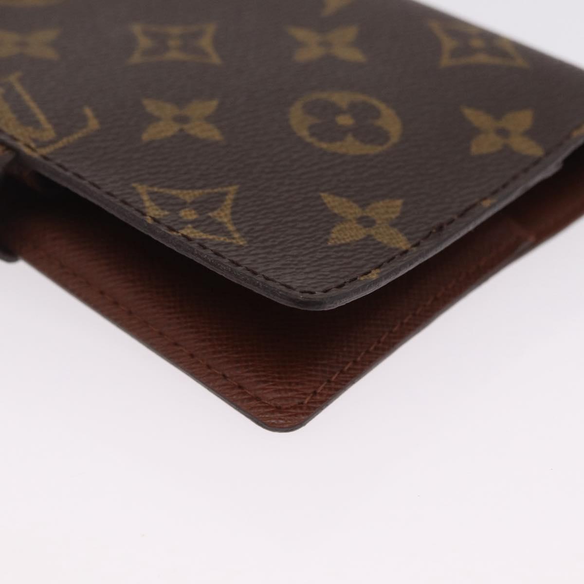 LOUIS VUITTON Monogram Agenda PM Day Planner Cover R20005 LV Auth 213134M