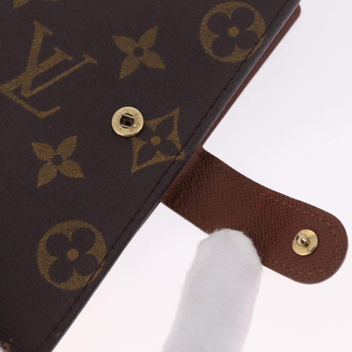 LOUIS VUITTON Monogram Agenda PM Day Planner Cover R20005 LV Auth 213134M