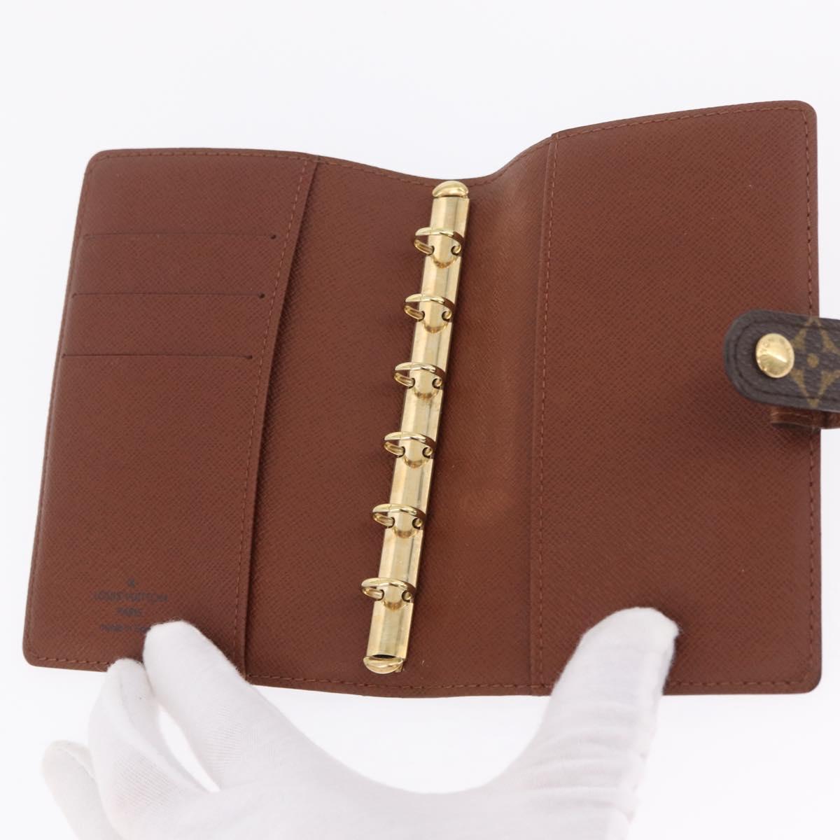 LOUIS VUITTON Monogram Agenda PM Day Planner Cover R20005 LV Auth 213134M