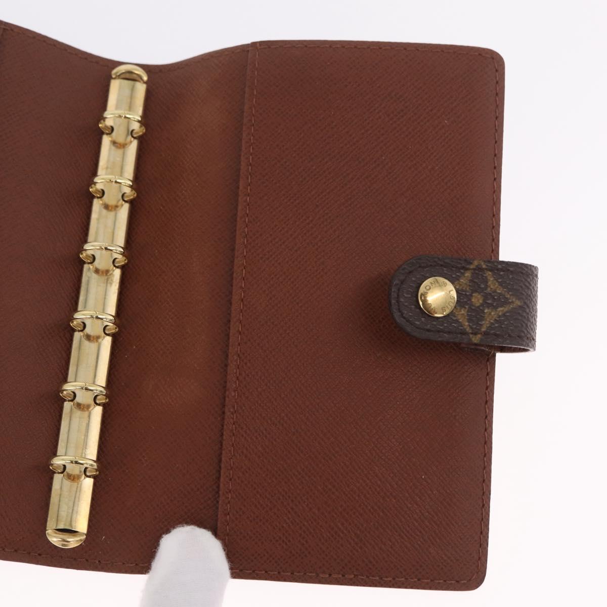 LOUIS VUITTON Monogram Agenda PM Day Planner Cover R20005 LV Auth 213134M