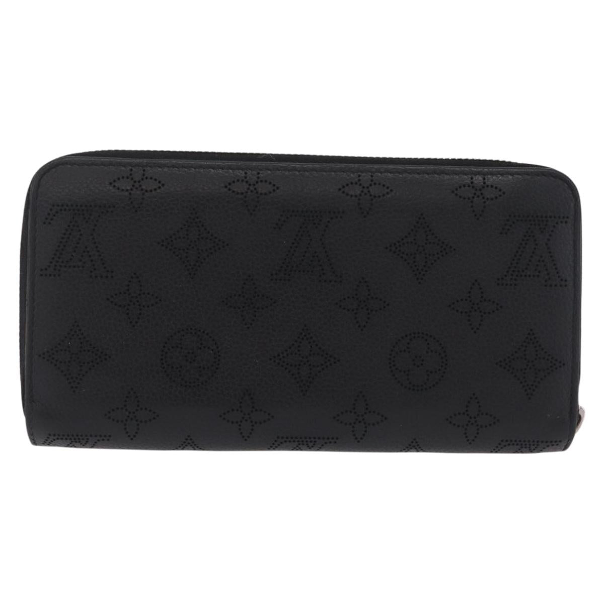 LOUIS VUITTON Monogram Mahina Zippy Long Wallet Black M61867 LV Auth 213136M