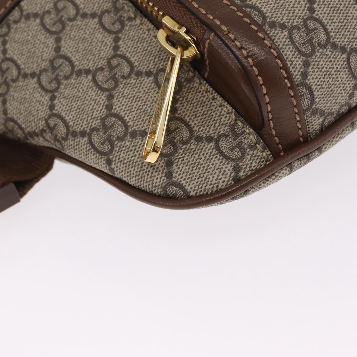 GUCCI GG Supreme Bum Bag Shoulder Bag PVC Beige Gold 733240 Auth 213138SAM