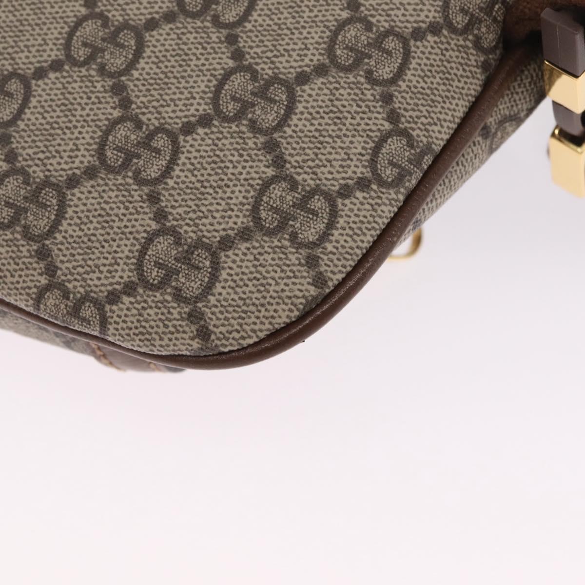 GUCCI GG Supreme Bum Bag Shoulder Bag PVC Beige Gold 733240 Auth 213138SAM