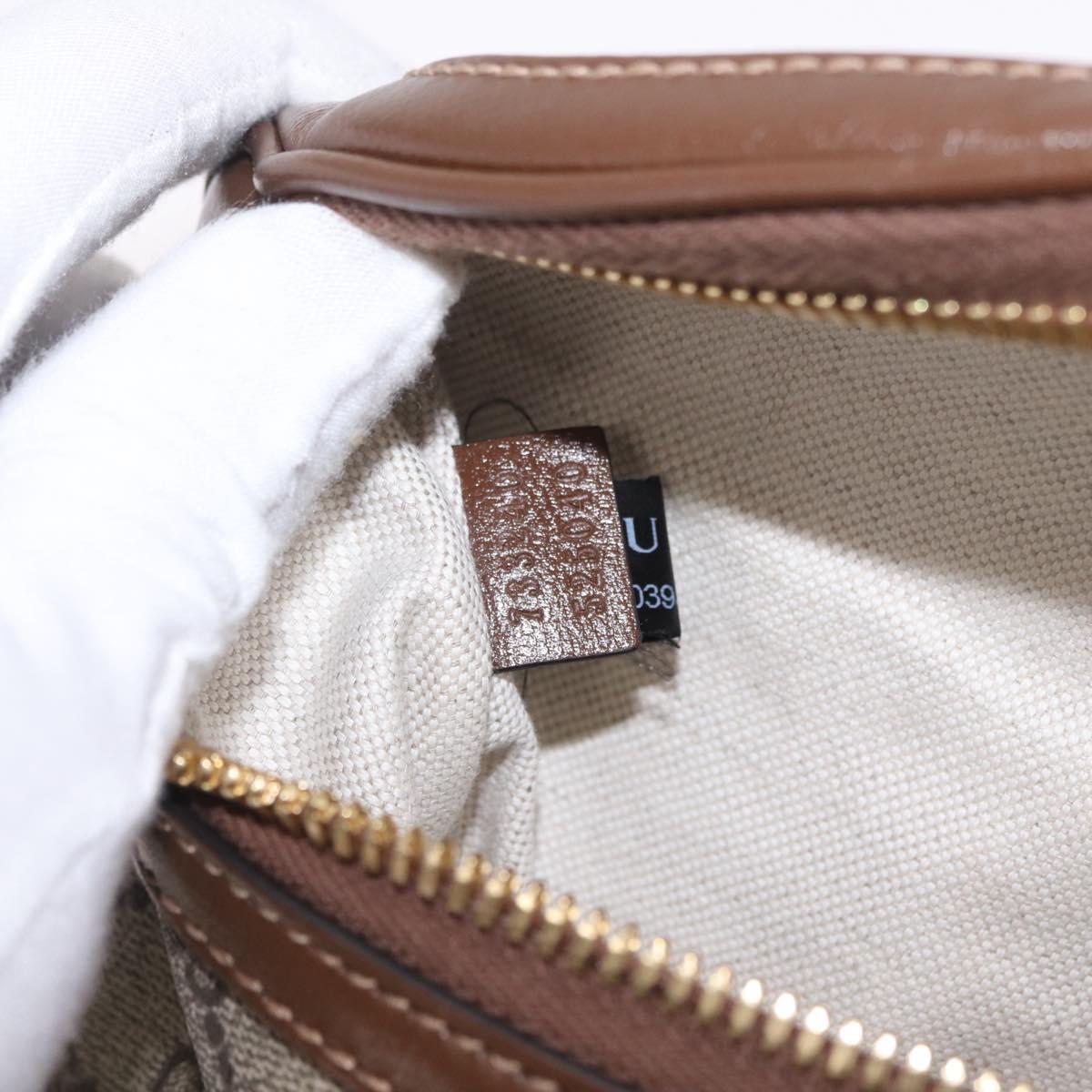 GUCCI GG Supreme Bum Bag Shoulder Bag PVC Beige Gold 733240 Auth 213138SAM