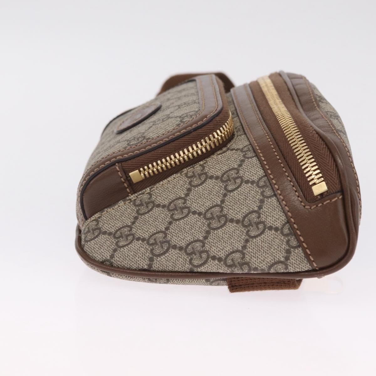 GUCCI GG Supreme Bum Bag Shoulder Bag PVC Beige Gold 733240 Auth 213138SAM
