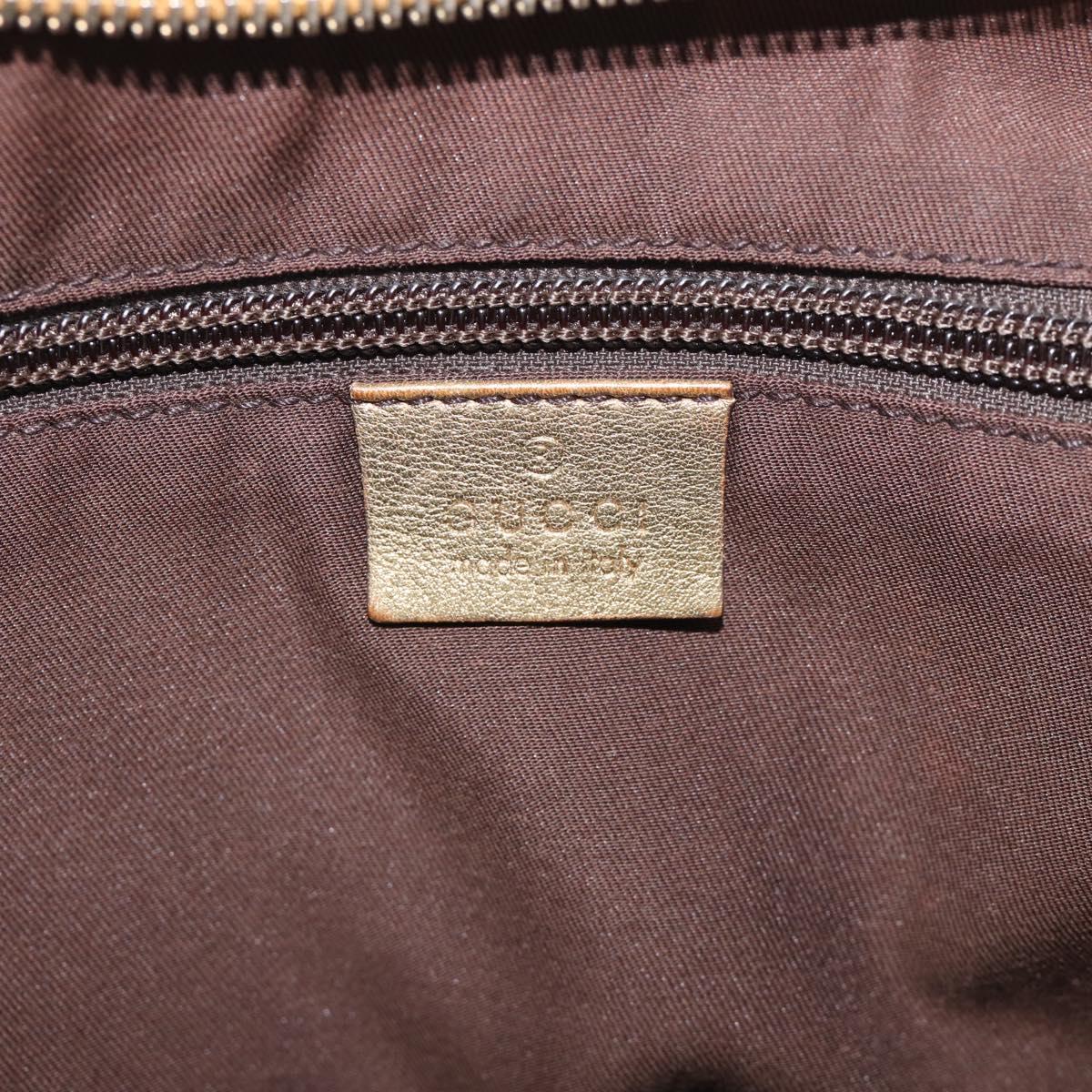 GUCCI GG Canvas Sherry Line Shoulder Bag Gold Beige 181092 Auth 213153A
