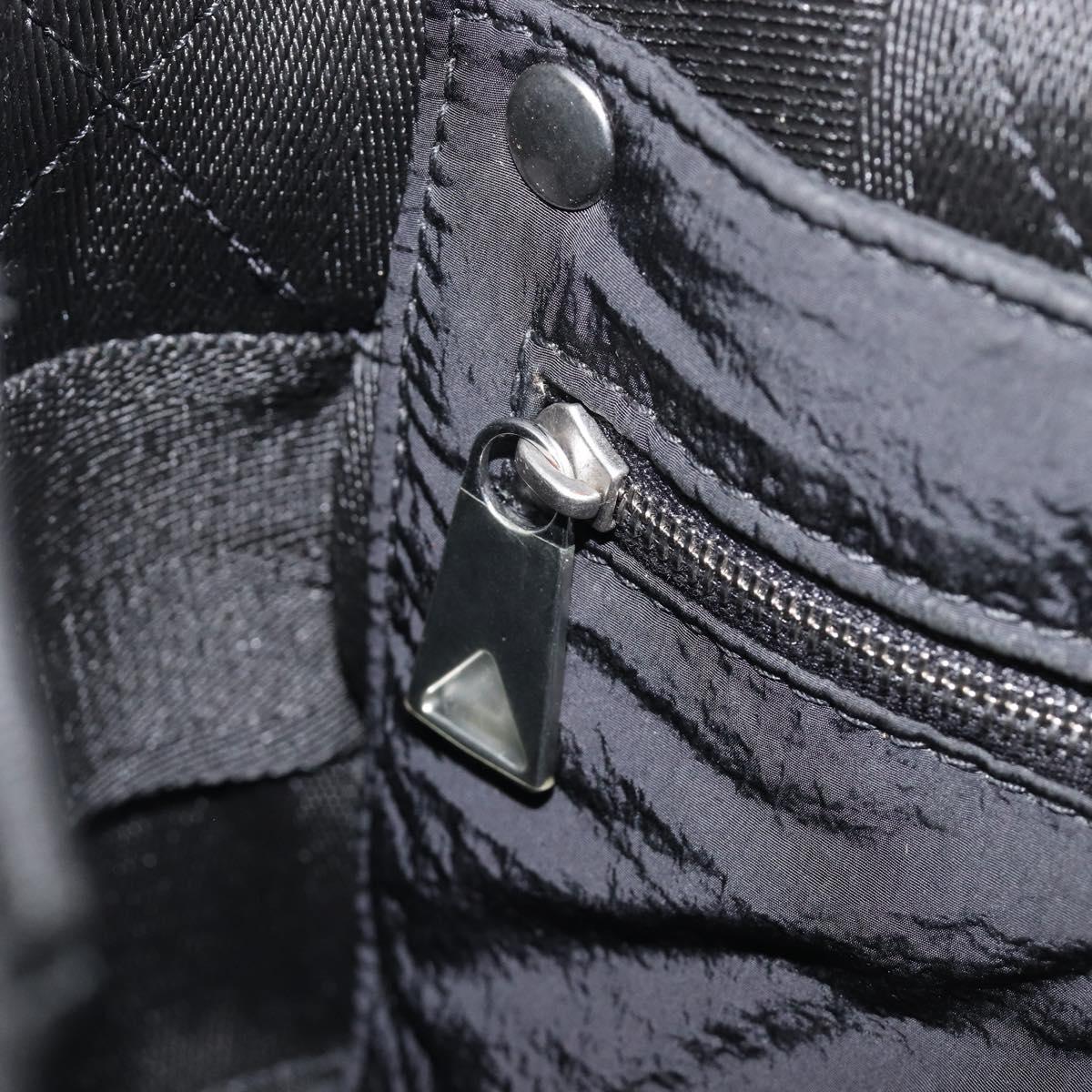 Bottega Veneta MAXI INTRECCIATO Shoulder Bag Canvas Black Silver Auth 213154V
