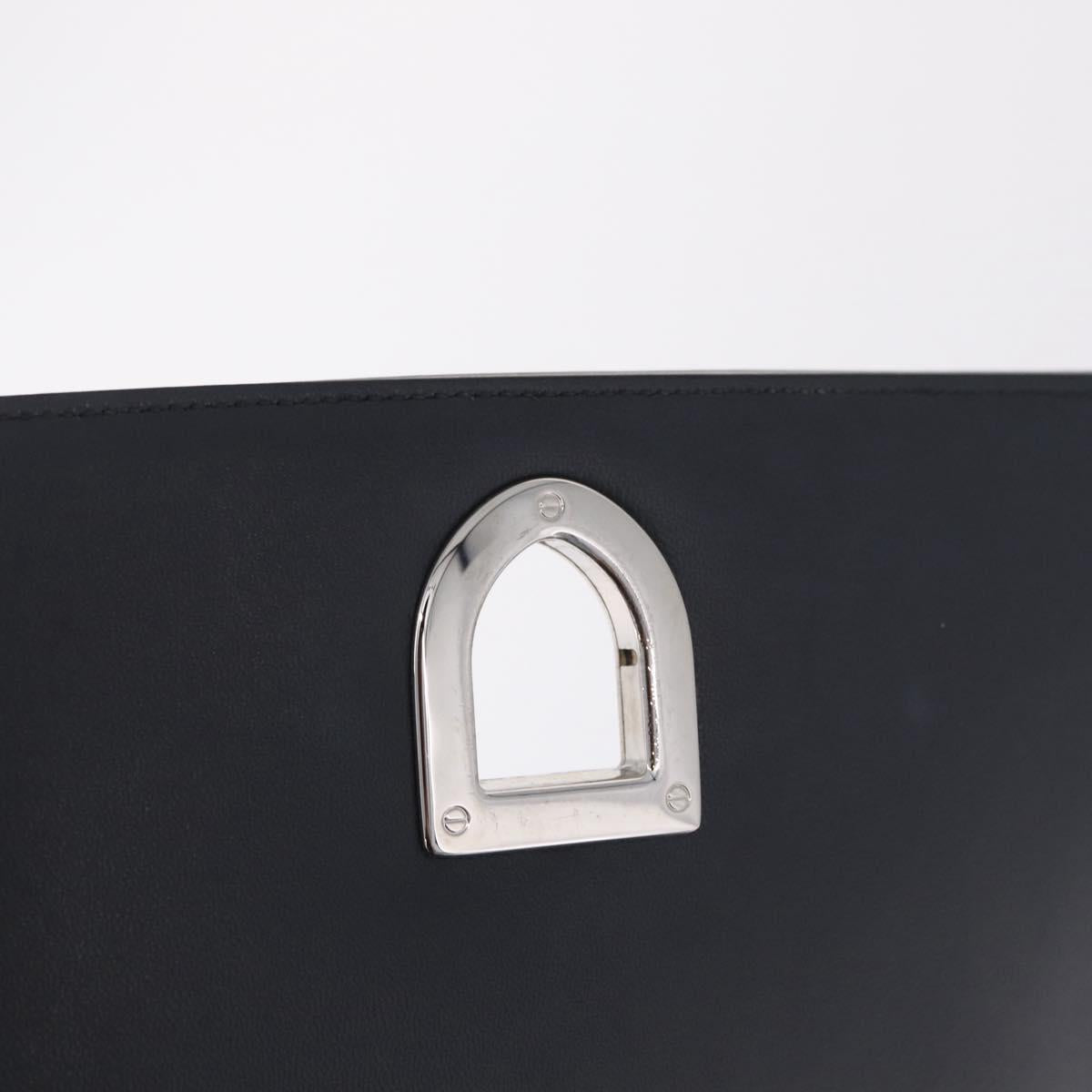 Christian Dior Diorama Chain Shoulder Bag Patent leather Silver Auth 213155V