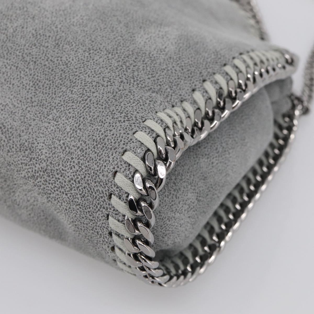 Stella McCartney Chain Falabella Bag Suede 2way Gray Gold 512064 Auth 213160V
