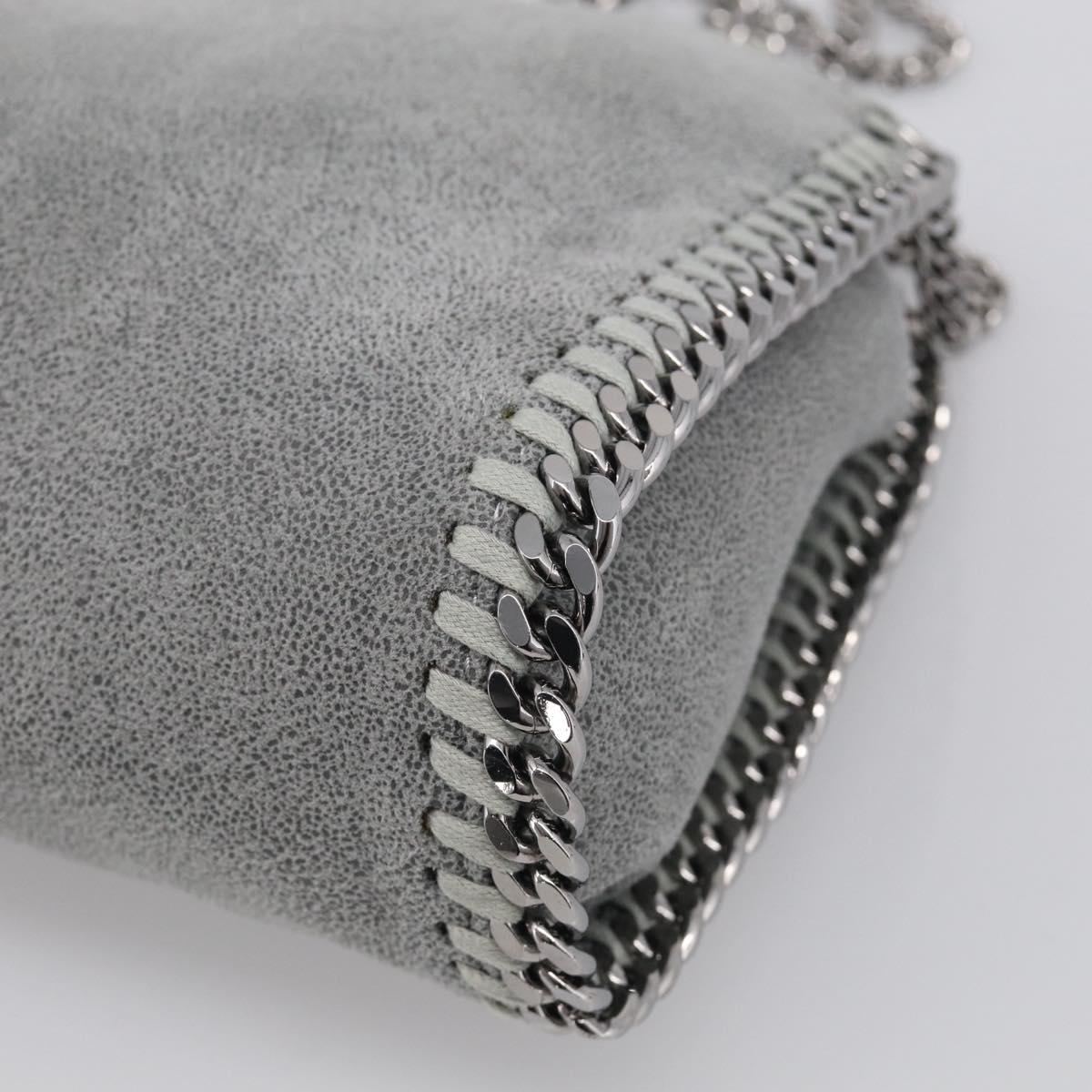 Stella McCartney Chain Falabella Bag Suede 2way Gray Gold 512064 Auth 213160V