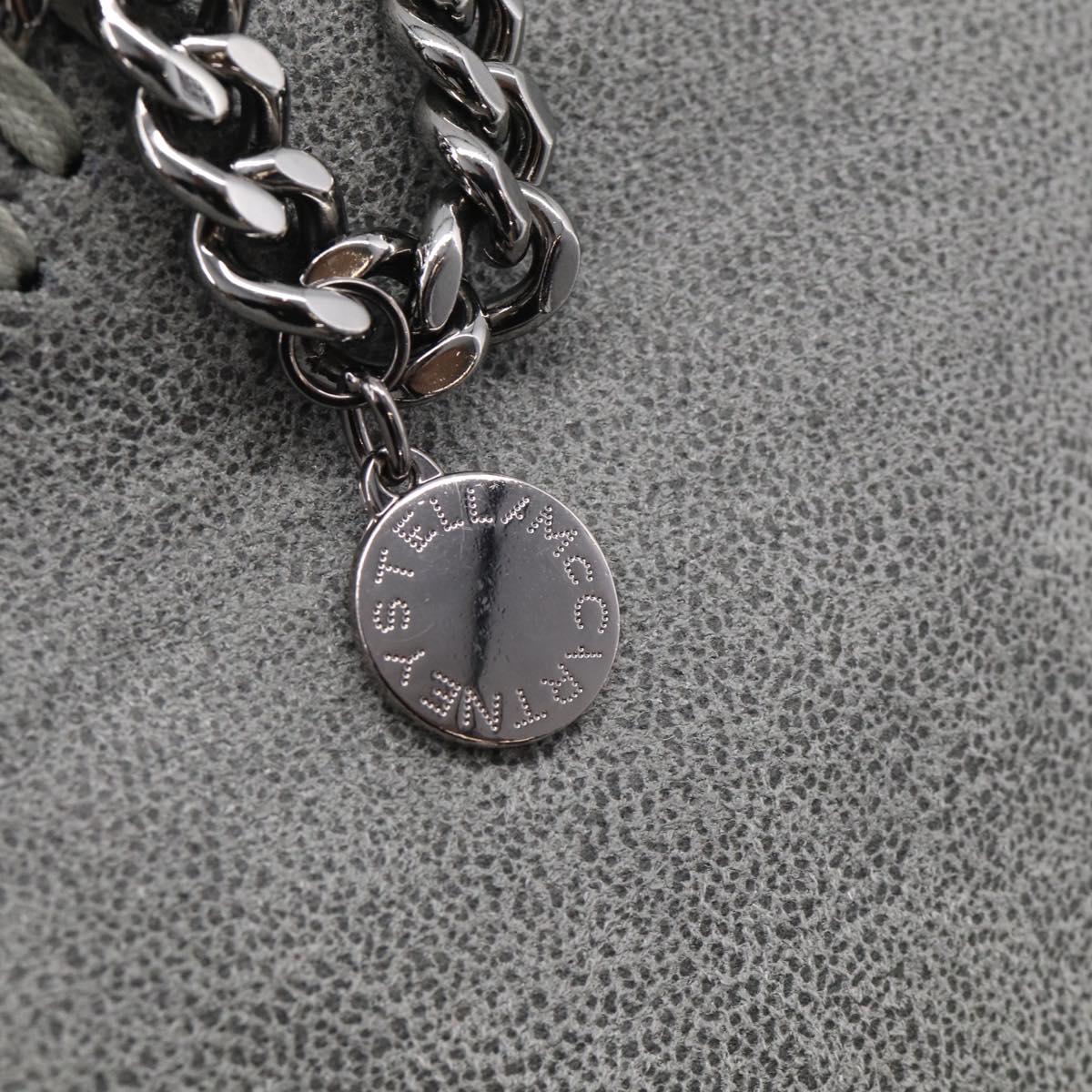 Stella McCartney Chain Falabella Bag Suede 2way Gray Gold 512064 Auth 213160V