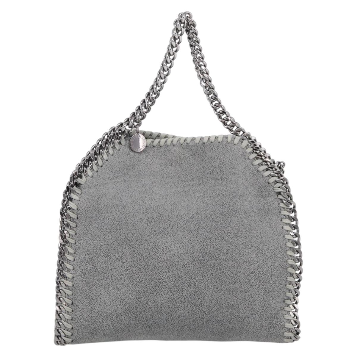 Stella McCartney Chain Falabella Bag Suede 2way Gray Gold 512064 Auth 213160V