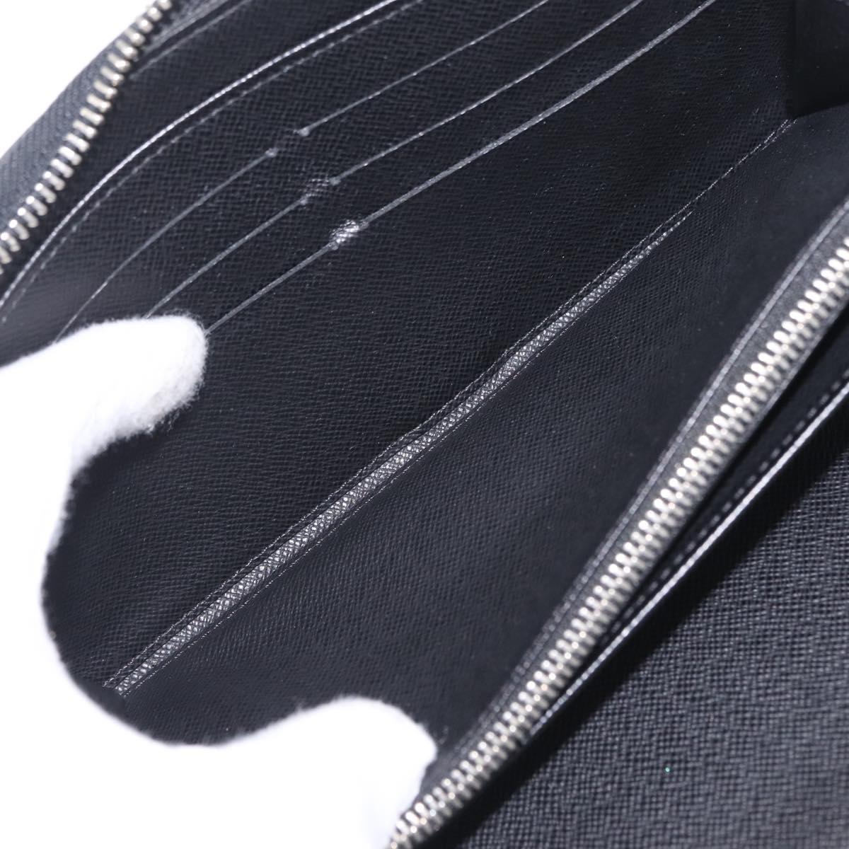 LOUIS VUITTON Damier Graphite Zippy Organizer Long Wallet N63077 LV Auth 213172M