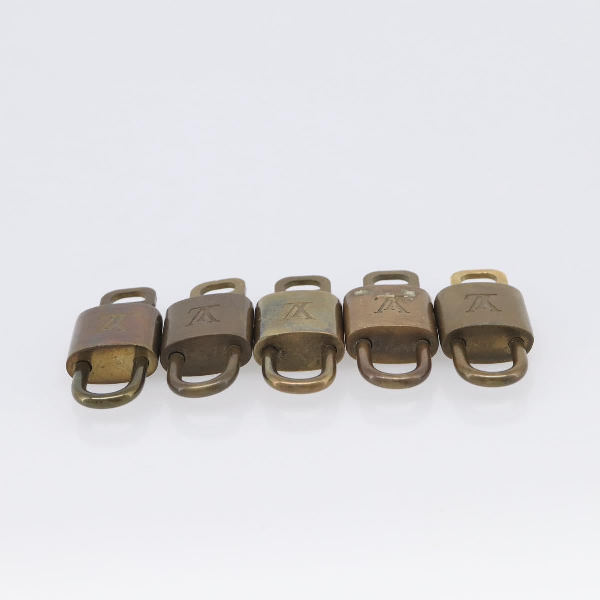 LOUIS VUITTON Padlock Metal 10 Set Gold Tone LV Auth 213173M