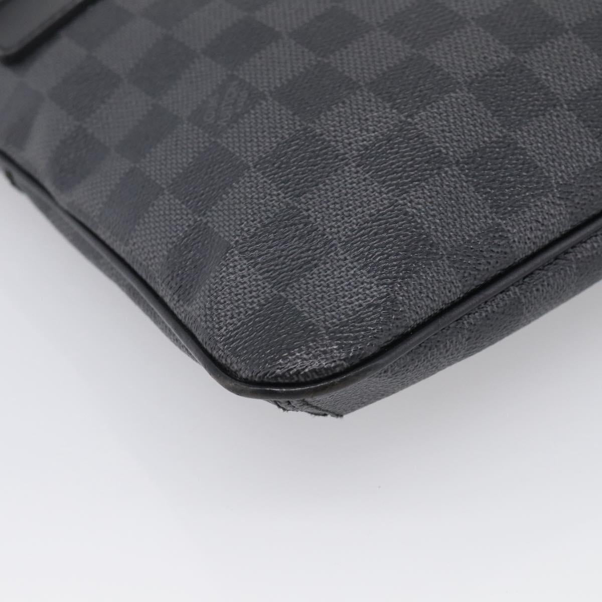 LOUIS VUITTON Damier Graphite Tomas Shoulder Bag N58028 LV Auth 213175V