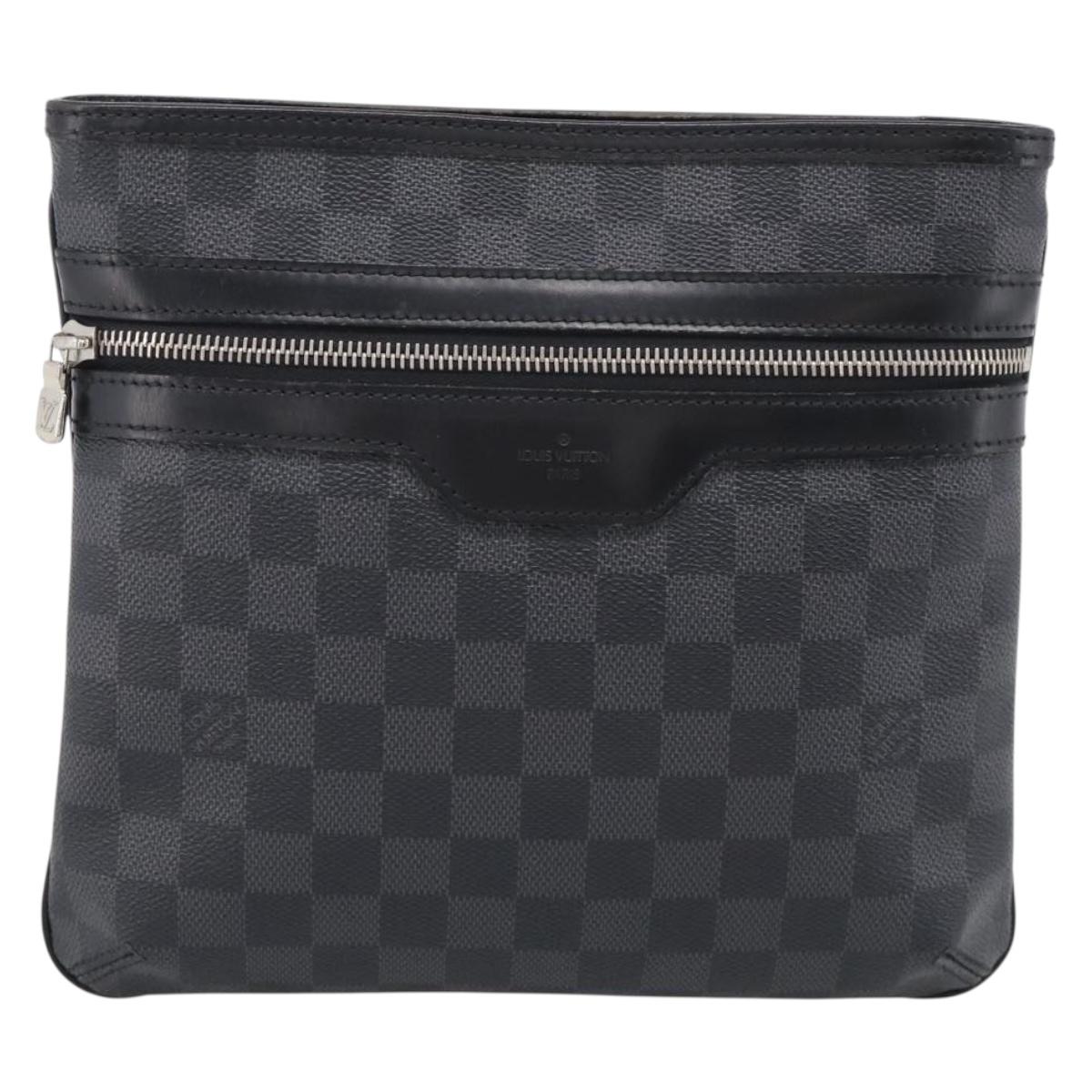 LOUIS VUITTON Damier Graphite Tomas Shoulder Bag N58028 LV Auth 213175V