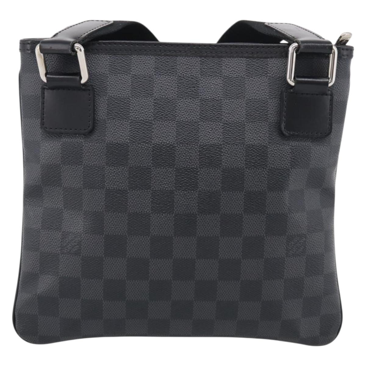 LOUIS VUITTON Damier Graphite Tomas Shoulder Bag N58028 LV Auth 213175V