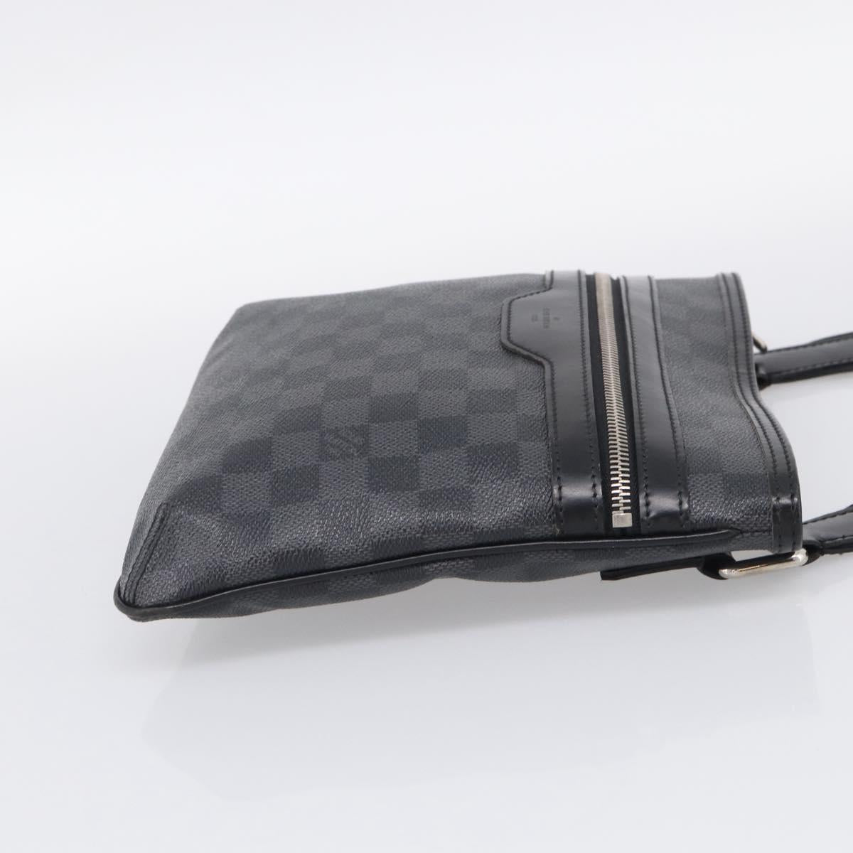 LOUIS VUITTON Damier Graphite Tomas Shoulder Bag N58028 LV Auth 213175V