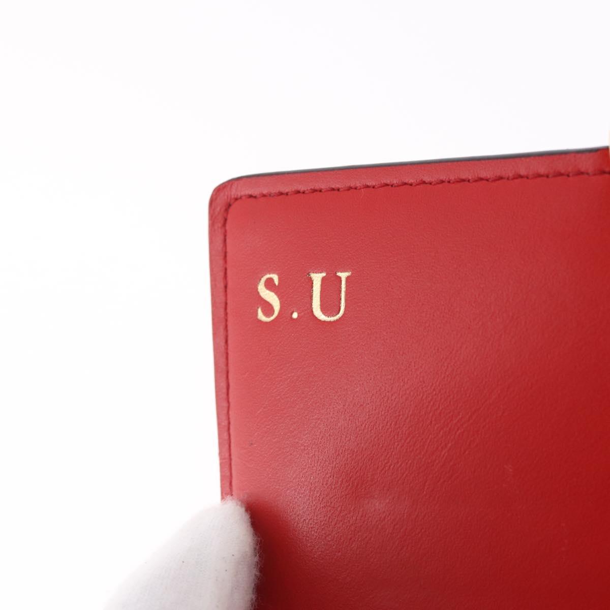 LOUIS VUITTON Monogram Portefeuille Flore Compact Wallet Red M64587 Auth 213188