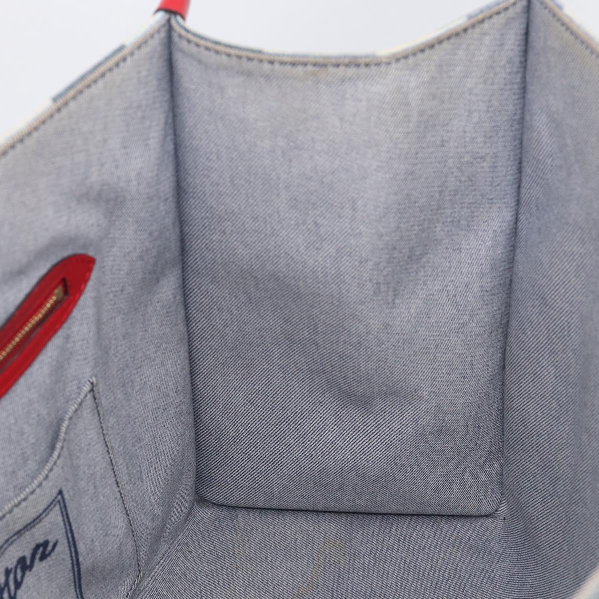 LOUIS VUITTON Monogram Denim On The Go GM Tote Bag Blue M44992 LV Auth 213194V