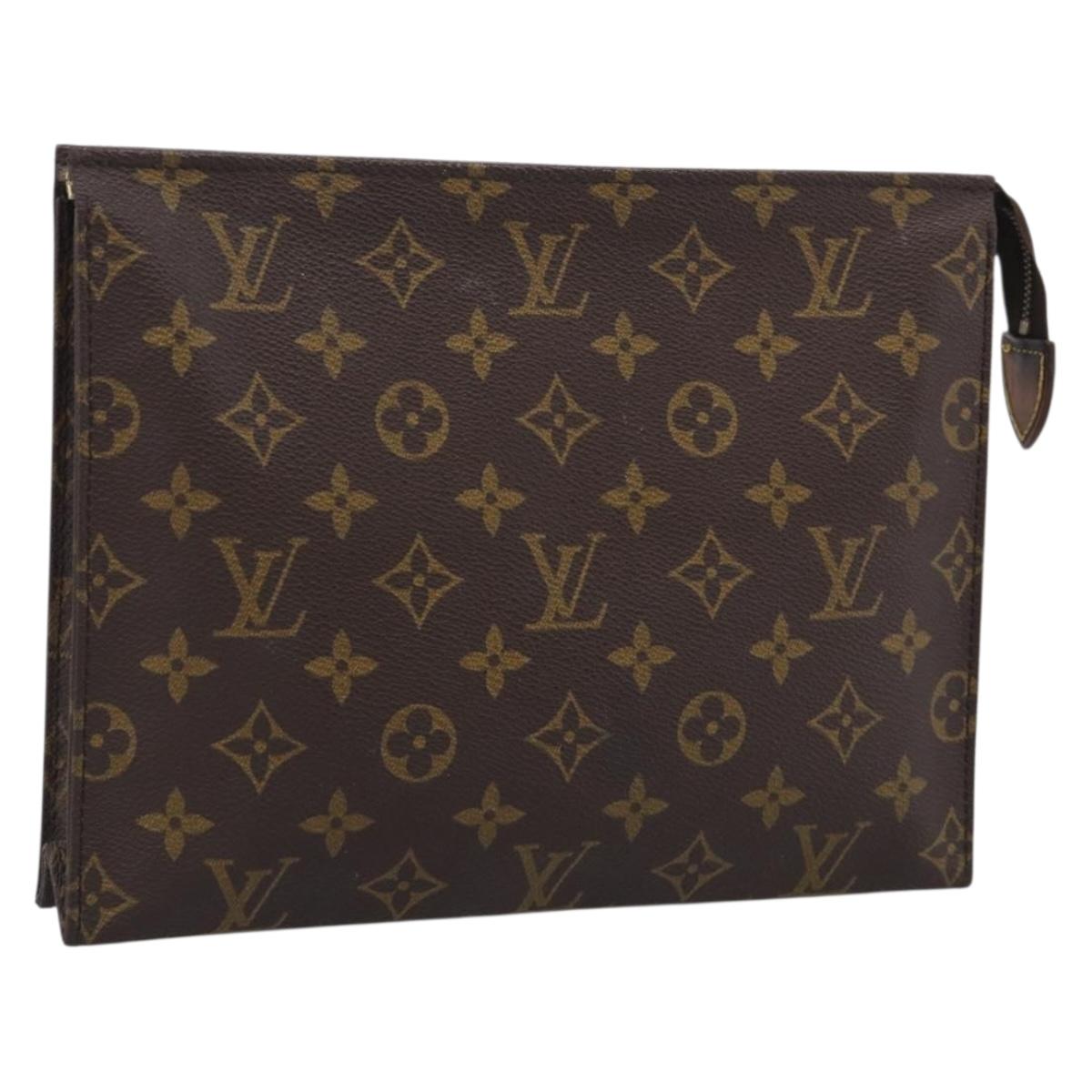 LOUIS VUITTON Monogram Poche Toilette 26 Pouch M47542 LV Auth 213196