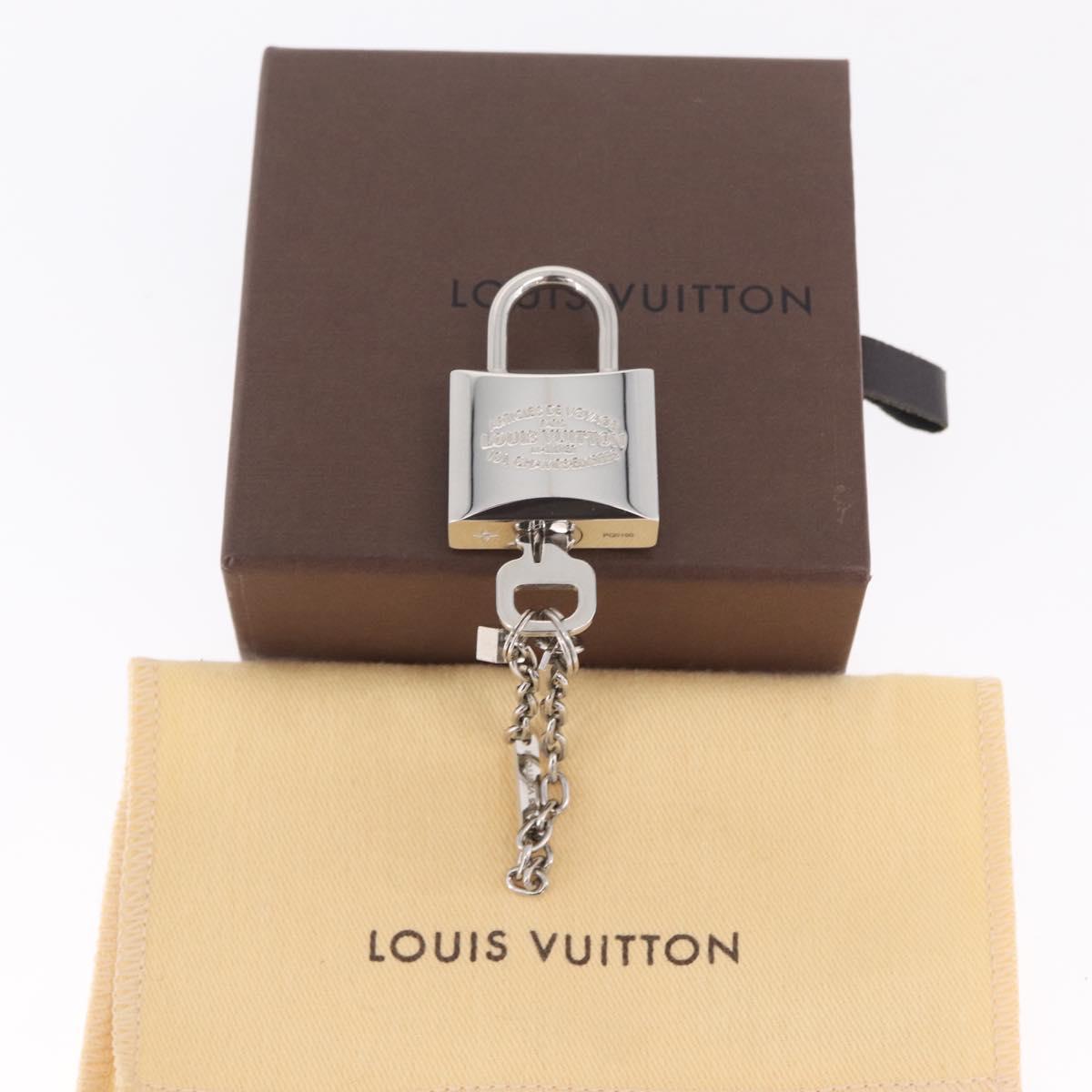 LOUIS VUITTON Padlock metal Silver LV Auth 213266V
