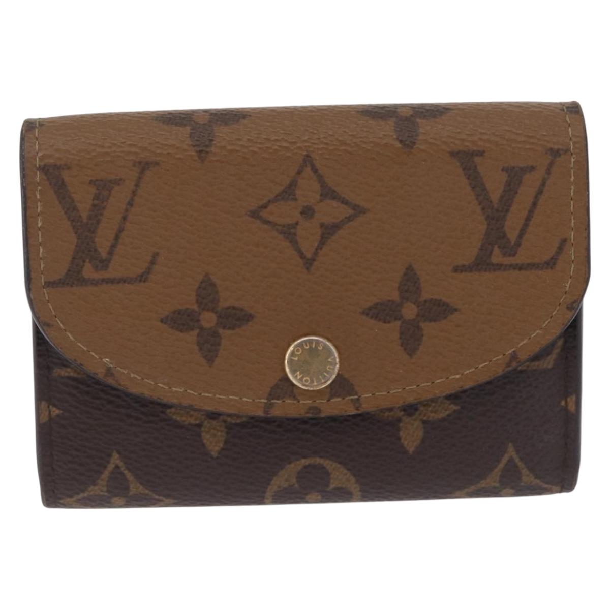 LOUIS VUITTON Monogram Reverse Porte Monnaie Rosary Purse M82333 LV Auth 213271V