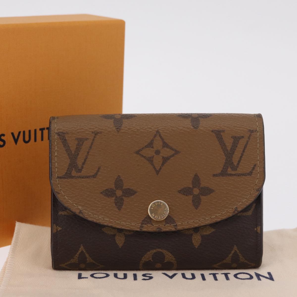 LOUIS VUITTON Monogram Reverse Porte Monnaie Rosary Purse M82333 LV Auth 213271V